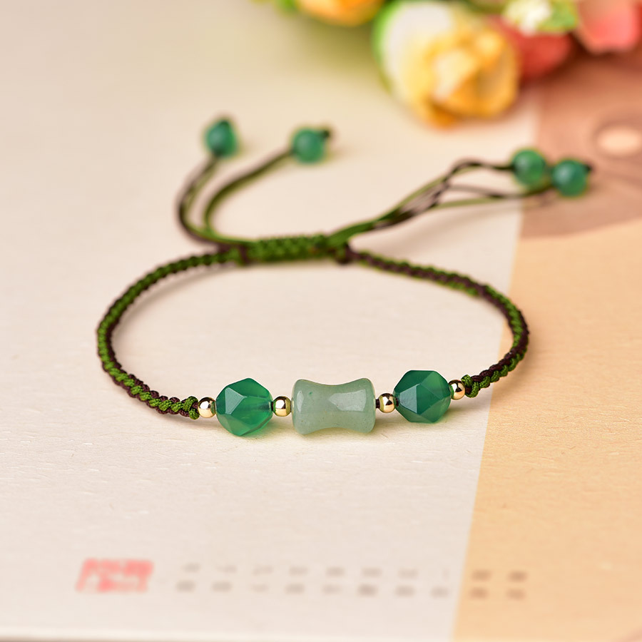 Beading - Green Natural Jade Beads Bracelets Fashion