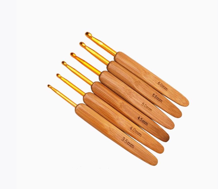 Bamboo Wooden Handle Crochet H - Wooden Crochet Hooks Ergonomic Handle recension och pris