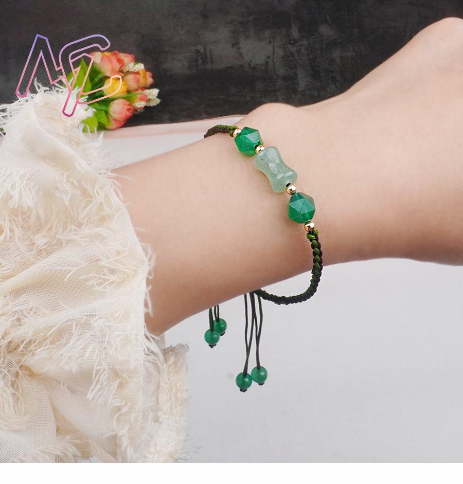 Green Natural Jade Beads Brace - Beading recension och pris