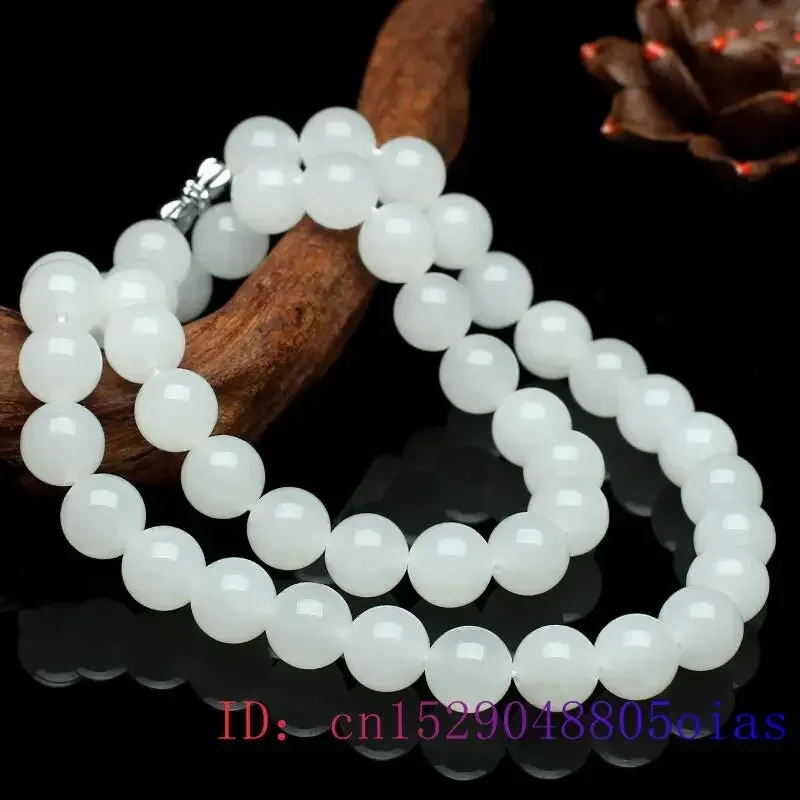 White Jade Beaded Necklace Bea - Beading recension och pris