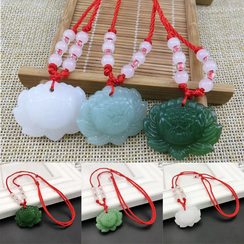 Natural Green Jade Lotus Penda - Beading recension och pris