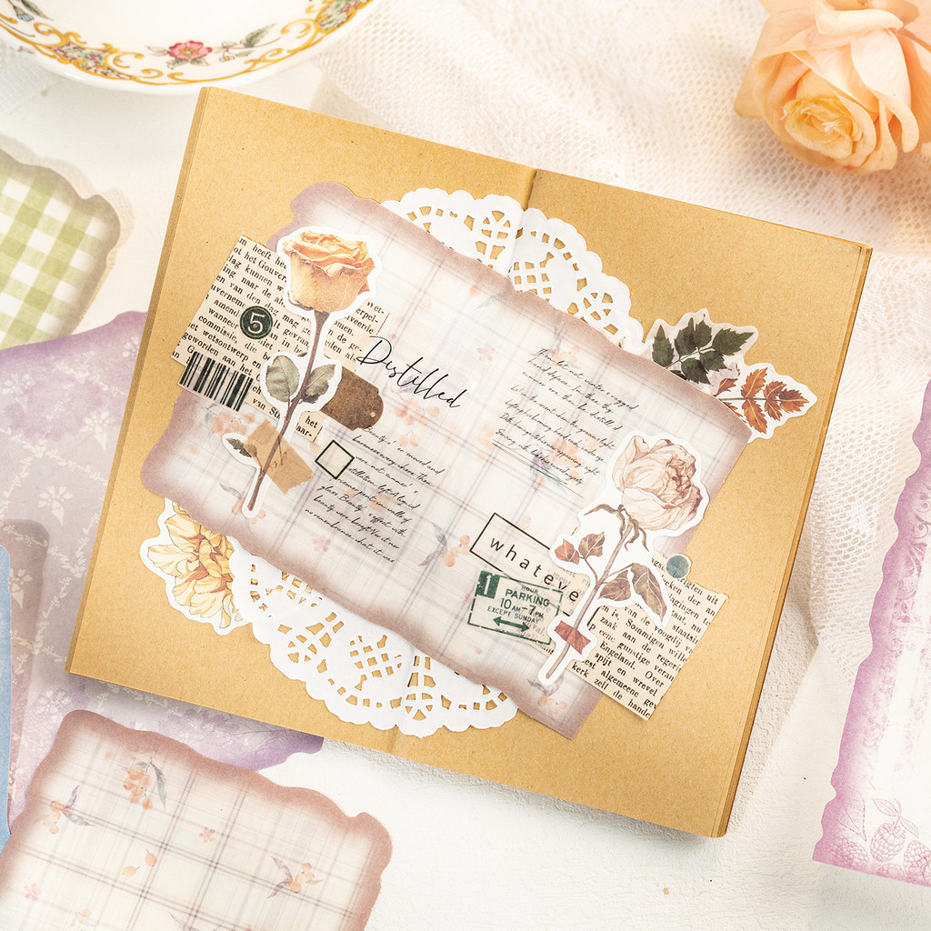 30sheets Vintage Scrapbook Pap - Vintage Junk Journal Scrapbooking Paper recension och pris