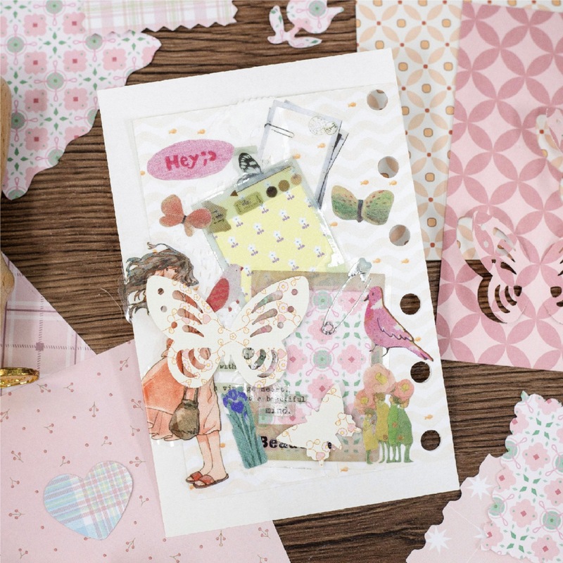 1pack/200pcs Vintage Floral Pl - Vintage Junk Journal Scrapbooking Paper recension och pris