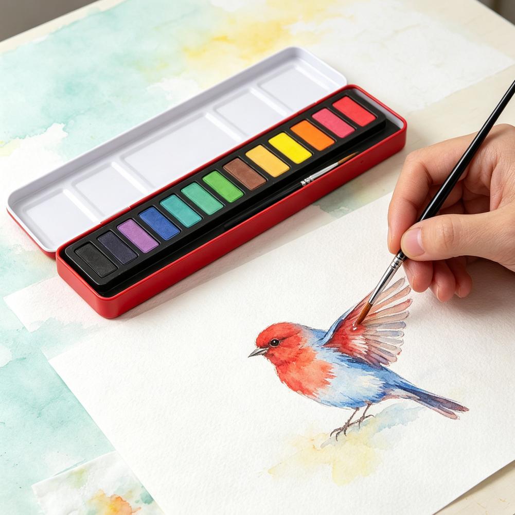 Portable Watercolor Paint Set  - Watercolor Paint Set Solid Pigment recension och pris