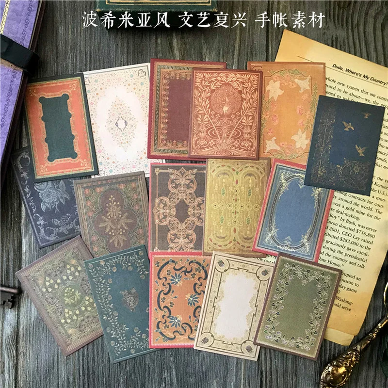 16Pcs Vintage Bohemian Cardsto - Vintage Junk Journal Scrapbooking Paper recension och pris
