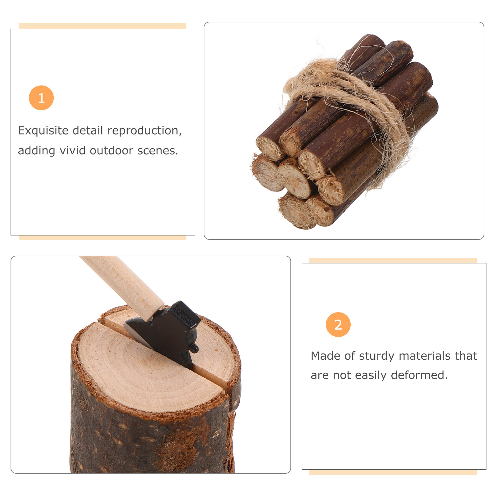 Miniature Firewood Set with Ch - Craft Tools recension och pris