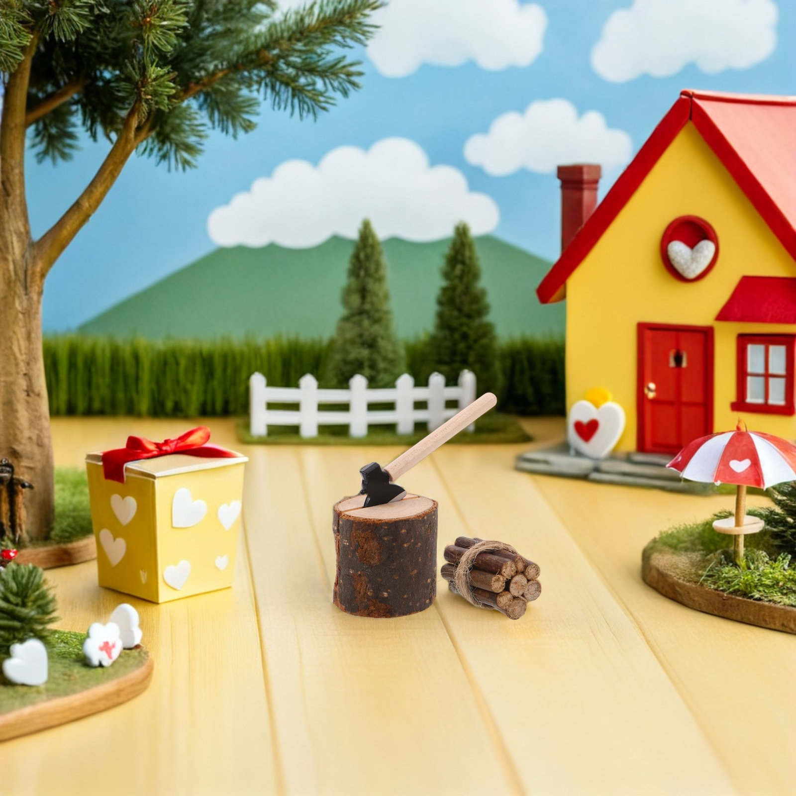 Miniature Firewood Set with Ch - Craft Tools recension och pris